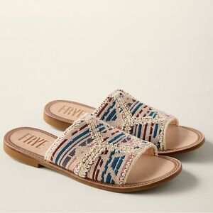 EUC Frye Ava Crochet Slides